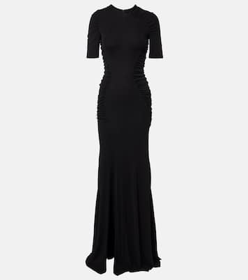 Vestido de fiesta de crepé jersey fruncido | Victoria Beckham