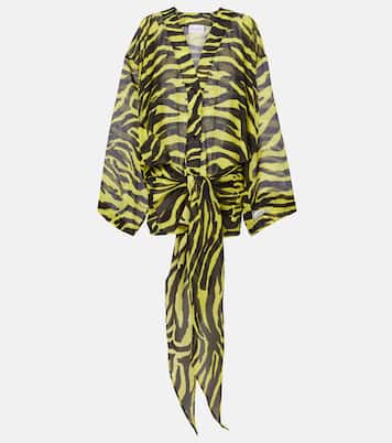 Animal-print cotton muslin minidress | The Attico