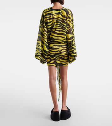 Animal-print cotton muslin minidress | The Attico