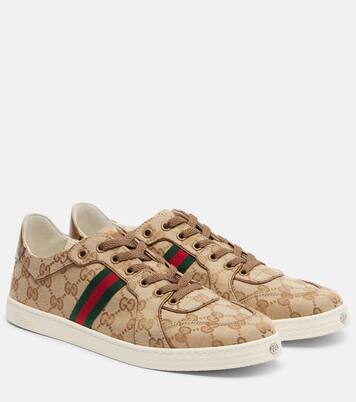 Baskets basses en toile GG stretch | Gucci