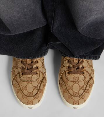 Baskets basses en toile GG stretch | Gucci