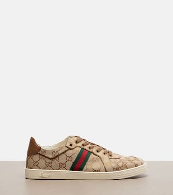 Baskets basses en toile GG stretch | Gucci