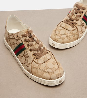 Baskets basses en toile GG stretch | Gucci