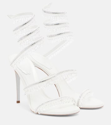 Chandelier embellished satin sandals | Rene Caovilla