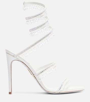 Chandelier embellished satin sandals | Rene Caovilla