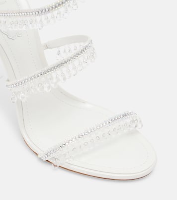 Chandelier embellished satin sandals | Rene Caovilla