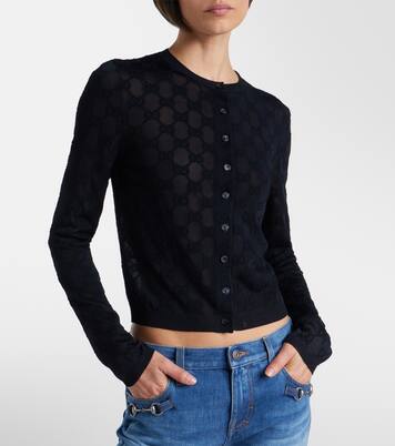 Cardigan GG aus Crêpe | Gucci