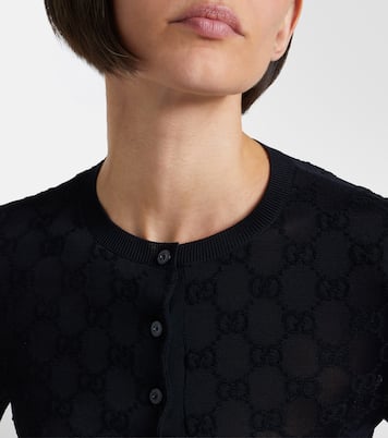Cardigan GG aus Crêpe | Gucci