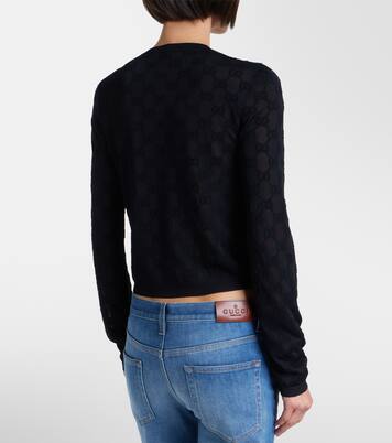Cardigan GG aus Crêpe | Gucci