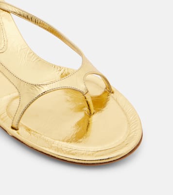 Metallic leather thong sandals | Acne Studios