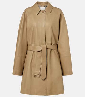 Amaya belted leather car coat | The Row
