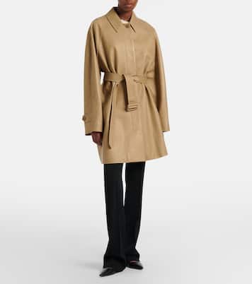 Amaya belted leather car coat | The Row