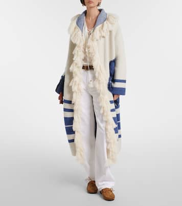 Poppy Garden fringed jacquard coat | Dorothee Schumacher