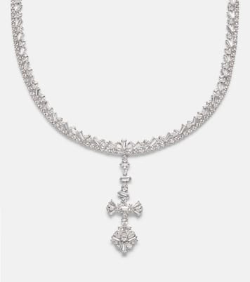 Y-Couture 18kt white gold pendant necklace with diamonds | Yeprem
