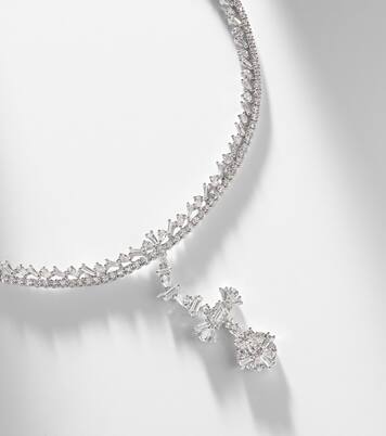 Y-Couture 18kt white gold pendant necklace with diamonds | Yeprem