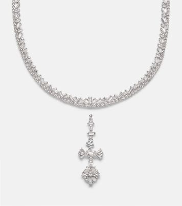 Y-Couture 18kt white gold pendant necklace with diamonds | Yeprem