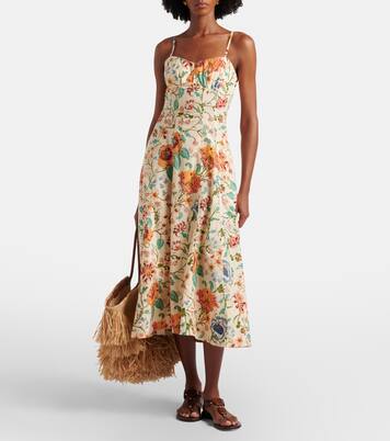 Fiora floral cotton midi dress | Ulla Johnson
