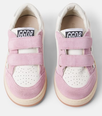 Ball Star suede-trimmed leather sneakers | Golden Goose Kids