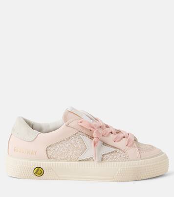 May glitter leather sneakers | Golden Goose Kids