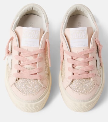May glitter leather sneakers | Golden Goose Kids