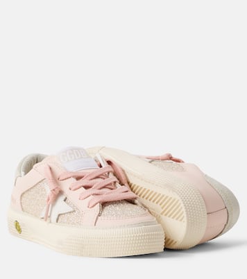 May glitter leather sneakers | Golden Goose Kids