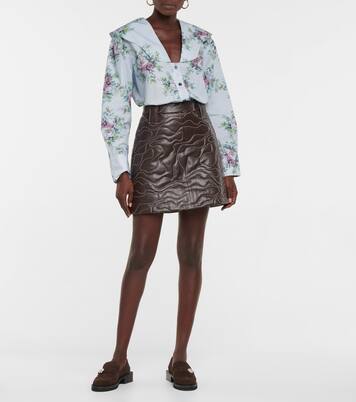 Blouse en coton à fleurs | Ganni