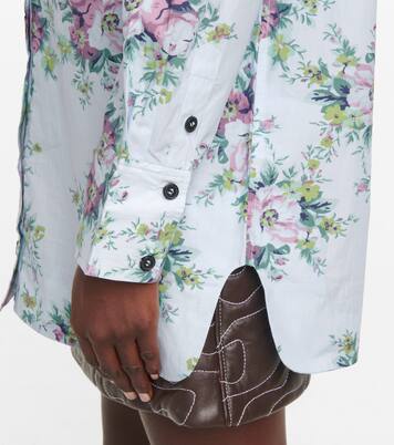 Blouse en coton à fleurs | Ganni