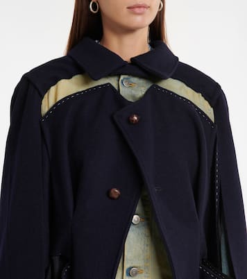 Mantel aus Wolle und Denim | Maison Margiela