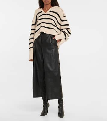 Jupe-culotte Taja en cuir | Joseph