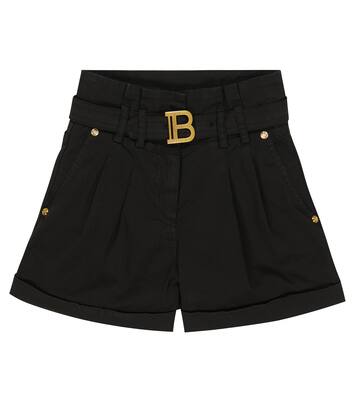 Belted cotton shorts | Balmain Kids
