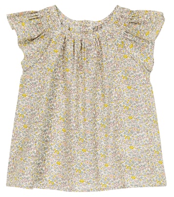 Vestido de algodón floral | Bonpoint