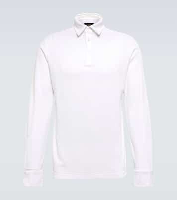 Cotton long-sleeved polo sweater | Loro Piana