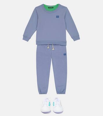 Patch cotton jersey sweatpants | Acne Studios Kids