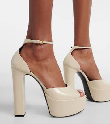 Jodie 145 platform leather sandals | Saint Laurent