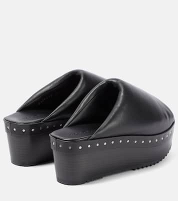 Plateau-Pantoletten aus Leder | Rick Owens