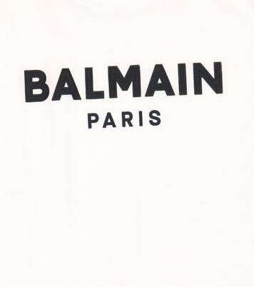 Logo cotton jersey tank top | Balmain Kids