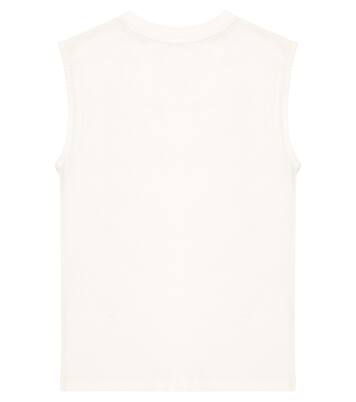 Logo cotton jersey tank top | Balmain Kids