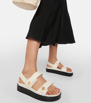 Sandalen Double T aus Leder | Tory Burch