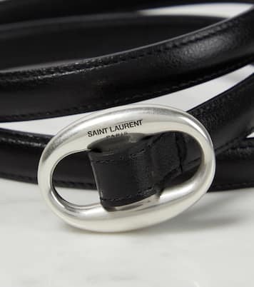 Slim leather belt | Saint Laurent