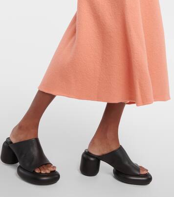 High-rise asymmetric wool midi skirt | Jil Sander