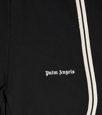 Logo striped cotton jersey shorts | Palm Angels Kids