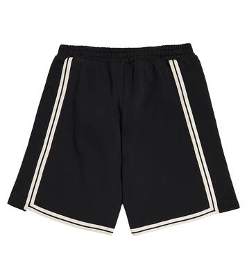 Logo striped cotton jersey shorts | Palm Angels Kids