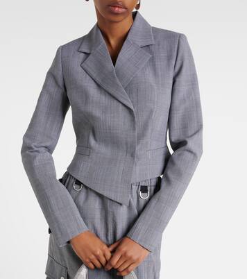 Blazer de lana a cuadros príncipe de Gales | Coperni