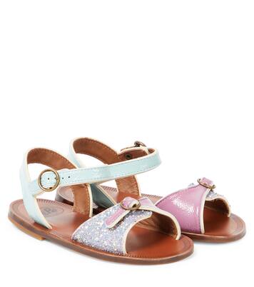 Glitter leather sandals | PèPè