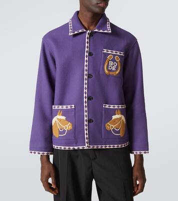 Bronco embroidered wool jacket | Bode