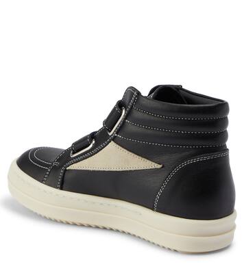 Straps Vintage leather high-top sneakers | Rick Owens Kids