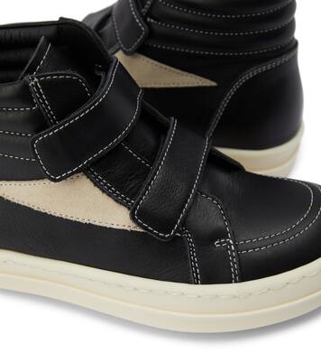 Straps Vintage leather high-top sneakers | Rick Owens Kids