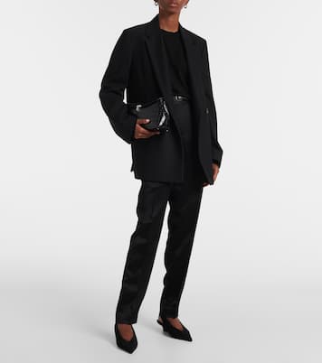 Slingback-Wedges aus Veloursleder | Toteme