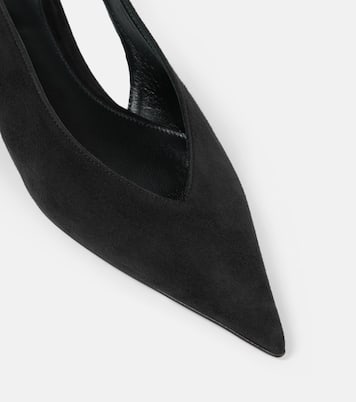 Slingback-Wedges aus Veloursleder | Toteme