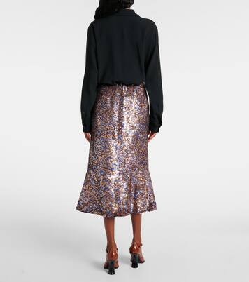 Midirock aus einem Wollgemisch mit Pailletten | Dries Van Noten
